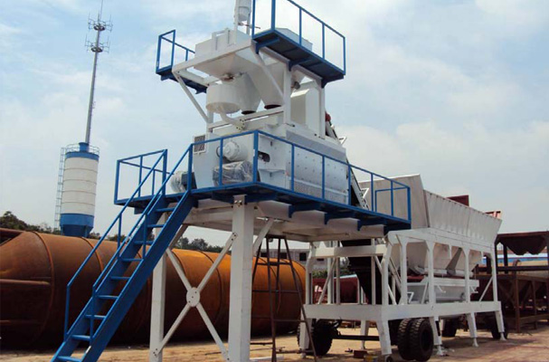YHZS25 Mobile Concrete Batching Plant 