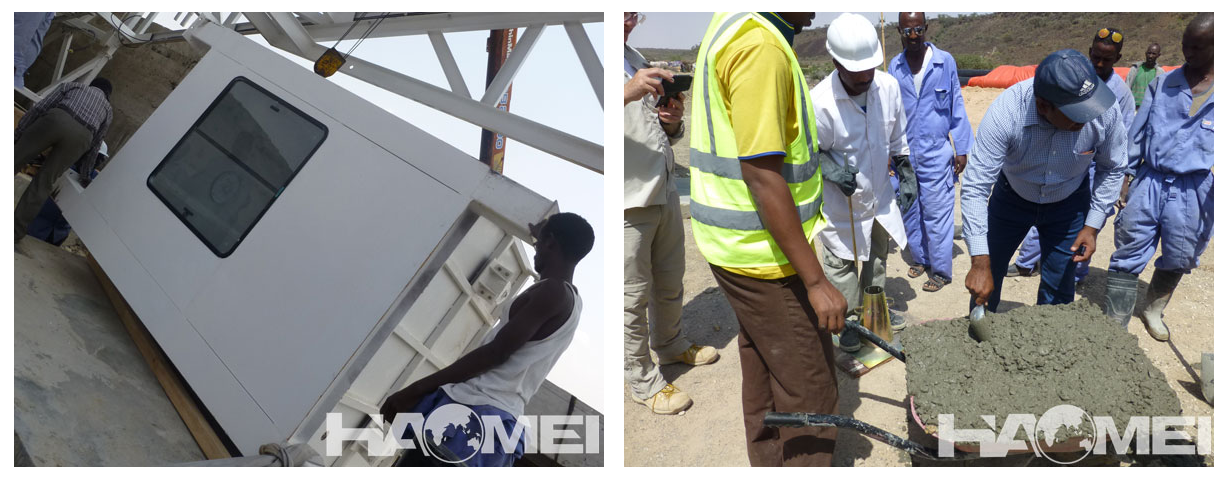 HAOMEI YHZS75 Mobile Concrete Batching Plant Empowers Dam Construction in Somaliland